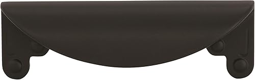 Miniatura 2 de Amerock  Mango de taza para gabinete  Negro mate  3 pulgadas (2.992 in) de centro a centro  Inspiraciones  paquete de 1 unidad  Jaladera de cajón