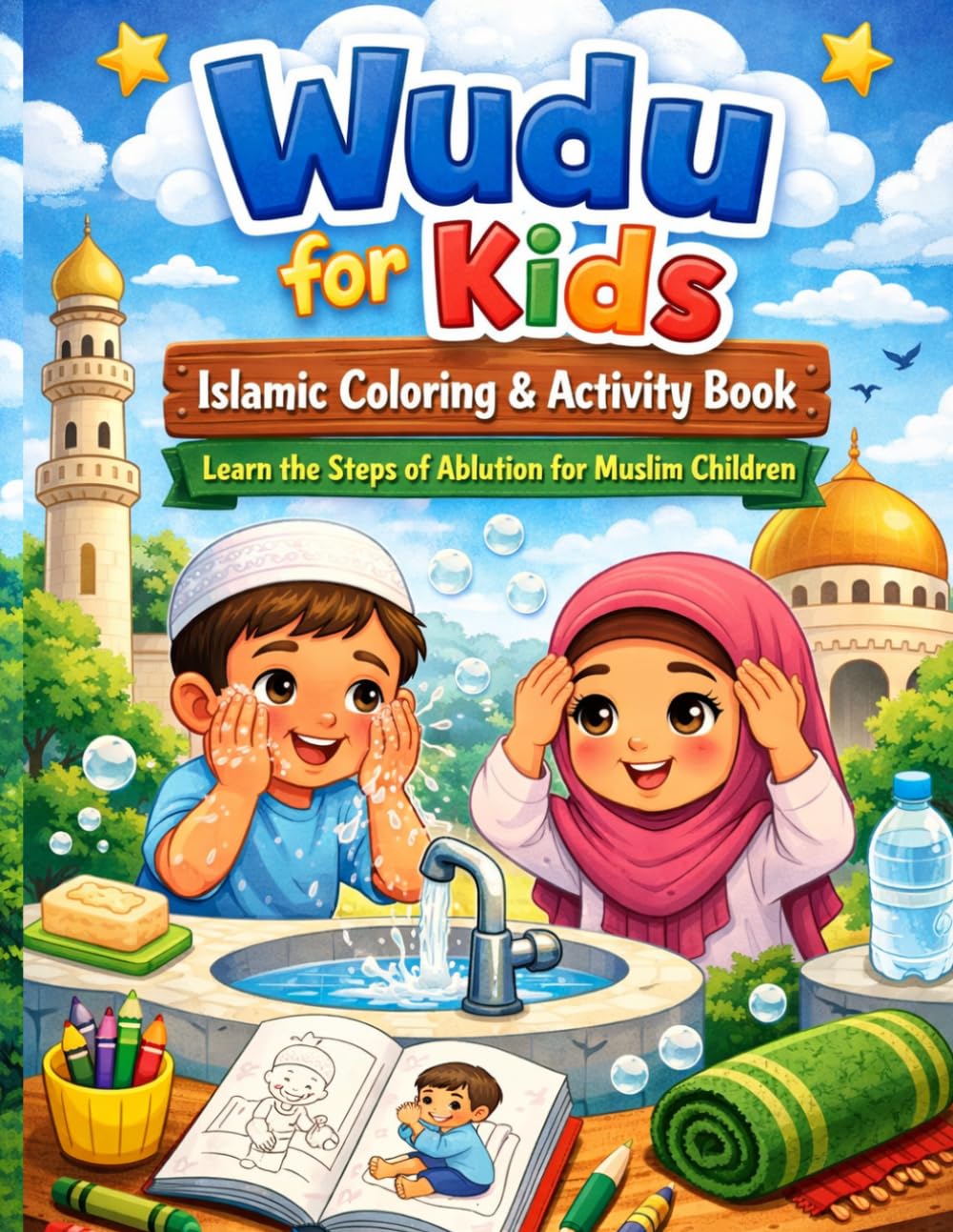 Wudu for Kids: Islamic Coloring & Activity Book | Learn the Steps of Ablution for Muslim Children