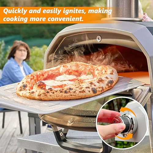Miniatura 5 de Grimate Quemador de gas para Ooni Karu 12 - Horno de pizza, repuesto para Fyra 12 con convertidor de gas, piezas de fijación para accesorios de