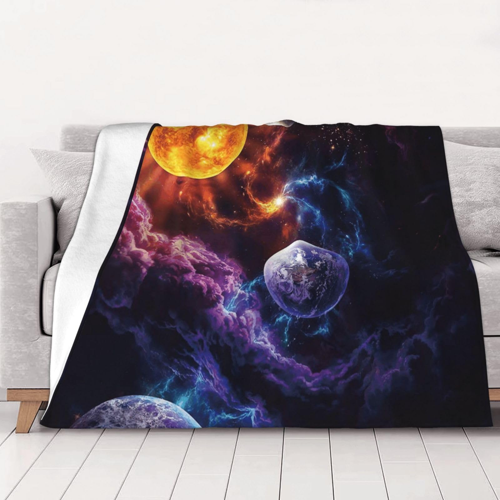 Couverture flanelle galaxie idée cadeau homme et femme douce