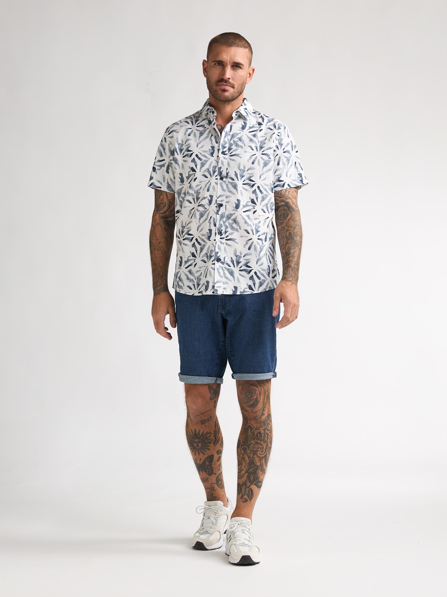 Petrol Men Shirt Short Sleeve AOP Shirt SS Uomo