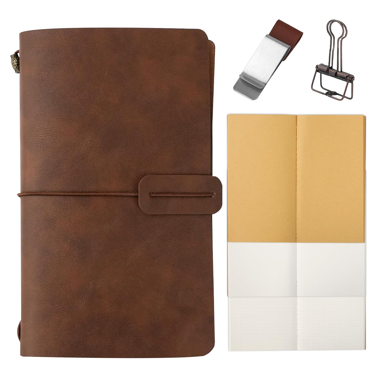BueDeHai Refillable A6 Travelers Notebook with 5 Inserts