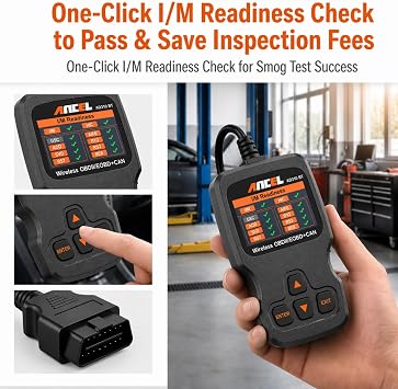 ANCEL AD310 BT OBD2 Scanner with Bluetooth, Car Code Reader Upgraded AD310 with Battery Voltage Monitor, Live Data, I/M Readiness, DTC Lookup Check Engine Code Reader for 1996+ Vehicles