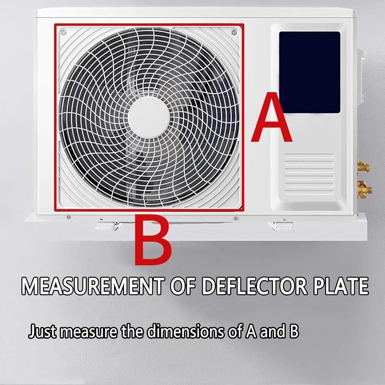 19.6x19.6in Outdoor Air Conditioner Deflector - AC Condenser Wind Deflector for Outside Units, Adjustable Louvered Design to Boost Efficiency, Reduce Noise Fits Most 2-5 Ton Central AC Systems