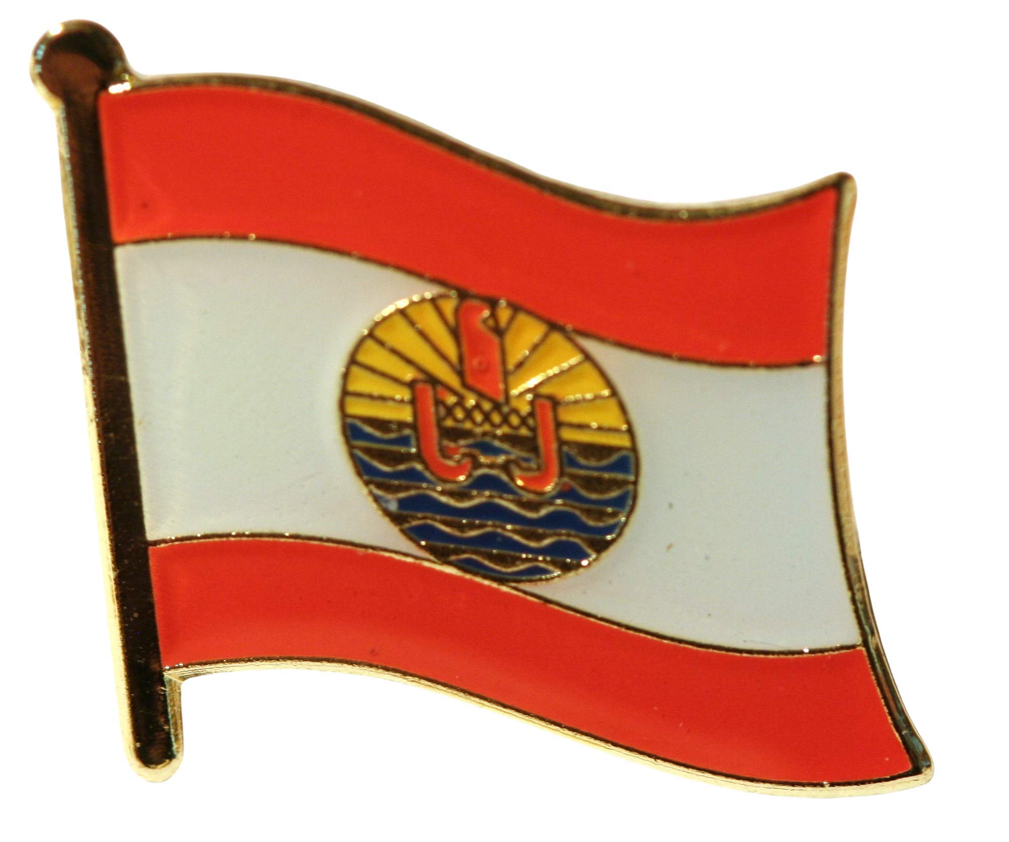 Buxton's Badges Multiple Tahiti Flag Pin Badge