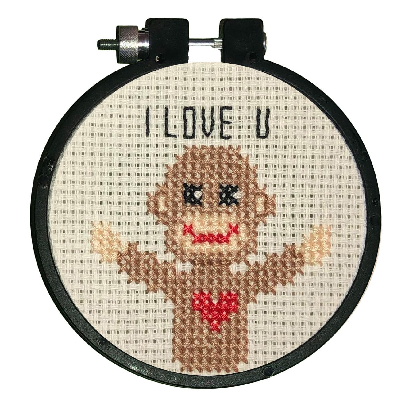 Design Works Crafts Sock Monkey Counted Cross Stitch Kit with Hoop