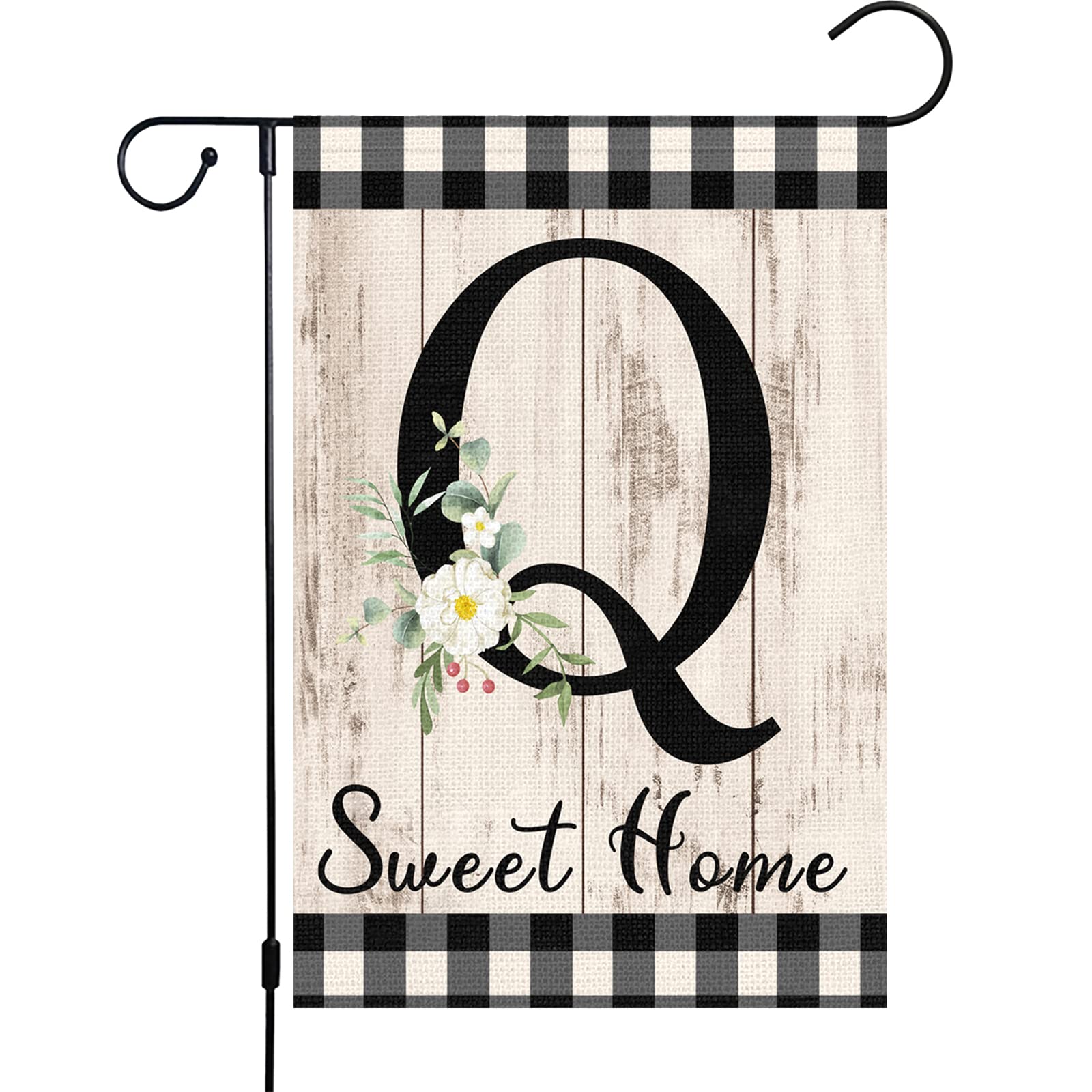 Bandera De Jardín Monograma Clásico Anley Letra P, Banderas De Patio De Inicial De Apellido Familiar De Doble Cara - Decoración De Bienvenida Personalizada Para El Hogar - Resistente A La
