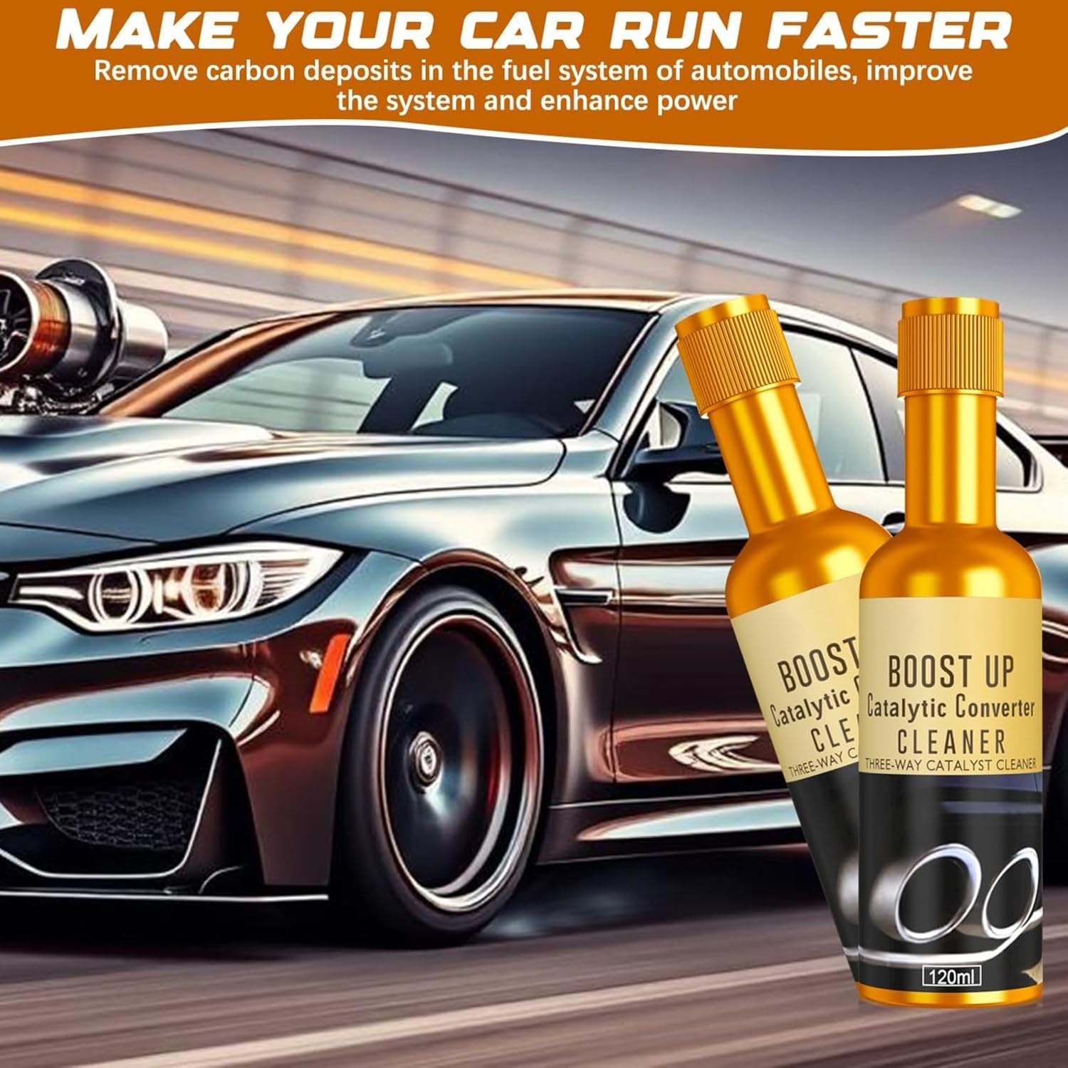 Catalytic Converter Cleaner, Boost UP Catalytic Converter Cleaner, Applicable to Fuel and Exhaust System Pipe Carbon Removal Cleaners, Fuel System Treatment Oil Additive for Gas and Diesel Car (2PCS) - Image 7