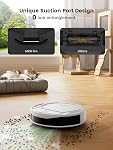 Lefant M210 Pro Aspirateur robotique, Performance de nettoyage forte, Conception à faible profil, Recharge automatique, Options de contrôle multiples, Nettoyage chronométré, Idéal pour les propriétaires d'animaux & Surfaces dures, blanc