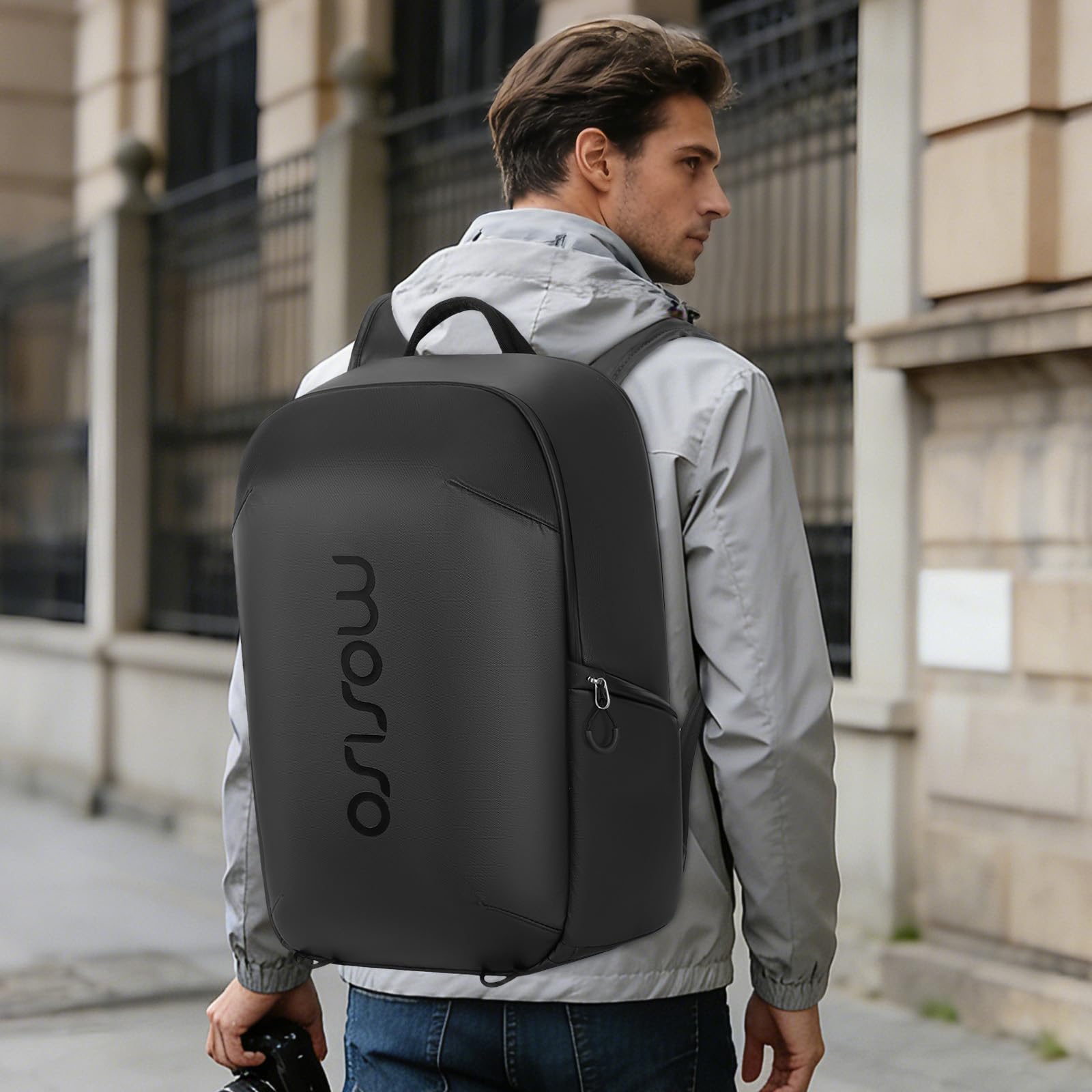MOSISO Zaino Fotografico Borsa Impermeabile Fotocamera DSLR/SLR/Mirrorless | con Accesso Posteriore Completo,con Supporto Treppiede,Scomparto Laptop e Copertura Antipioggia,per Canon/Nikon/Sony,Nero