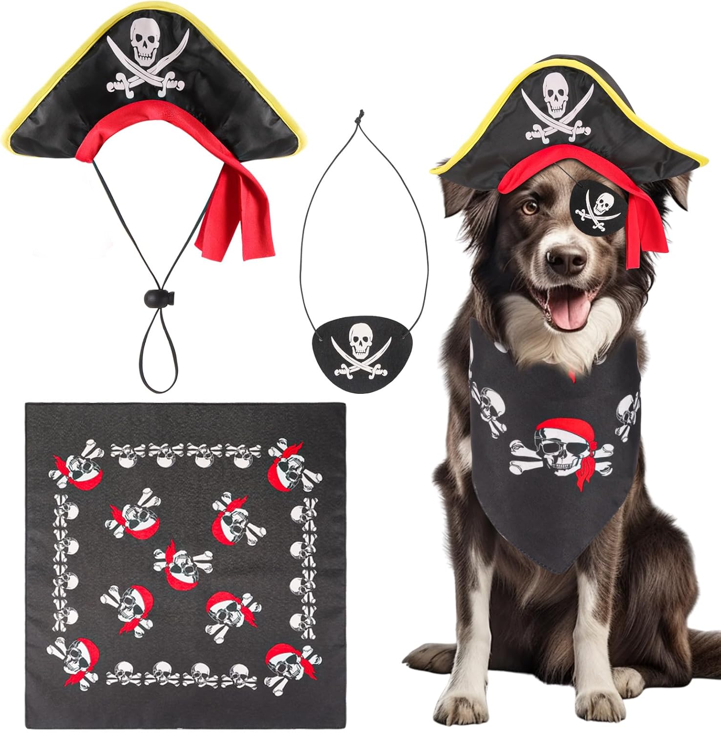 Disfraz de Pirata para Perro QKURT - Talla Grande