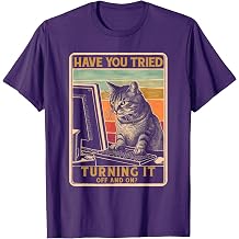 Cat Tech-Support Engineer Computer Have You Tried Turning It T-Shirt