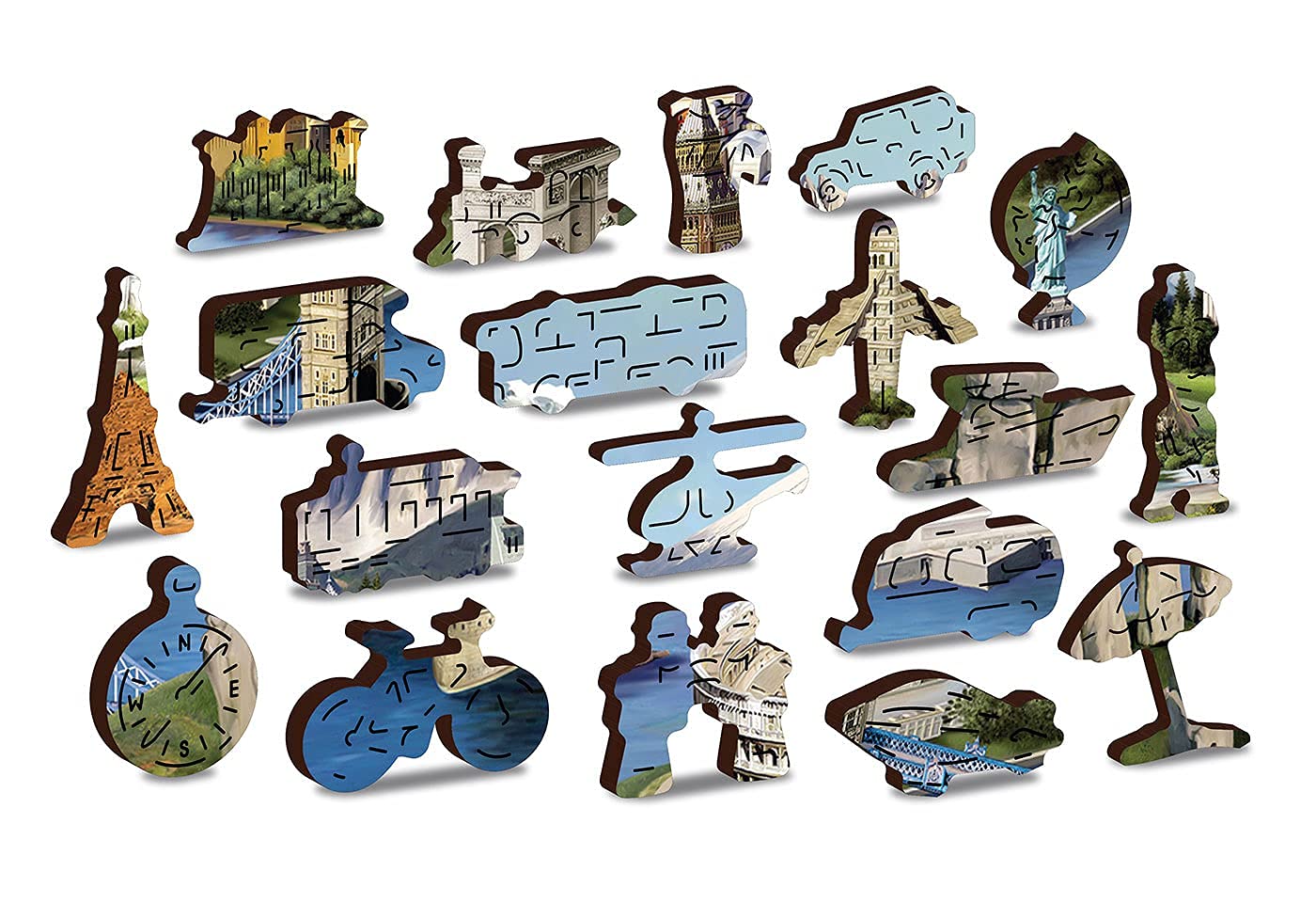 Woodencity Holzpuzzle – 300 Teile Mit Besonderen Formen | Made In Europe | Birkensperrholz