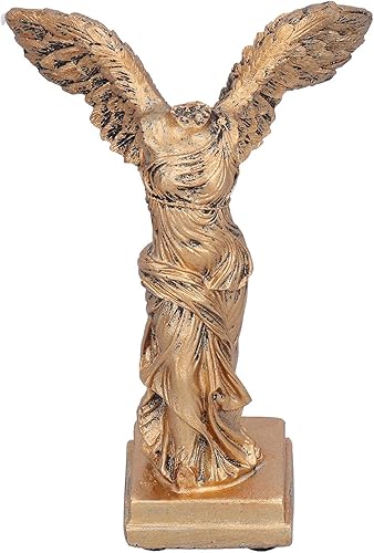 Miniatura 10 de LIZEALUCKY Estatua clásica de la victoria griega alada, figura de resina romana de la diosa de la fuerza y la victoria para decoración del hogar,