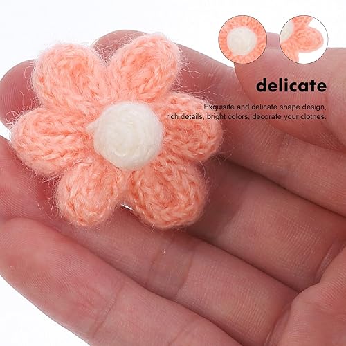 Miniatura 9 de EXCEART 10 parches de flores para planchar con bonitos bordados, para coser en flores, parches de bordado con apliques florales para ropa, bolsas de