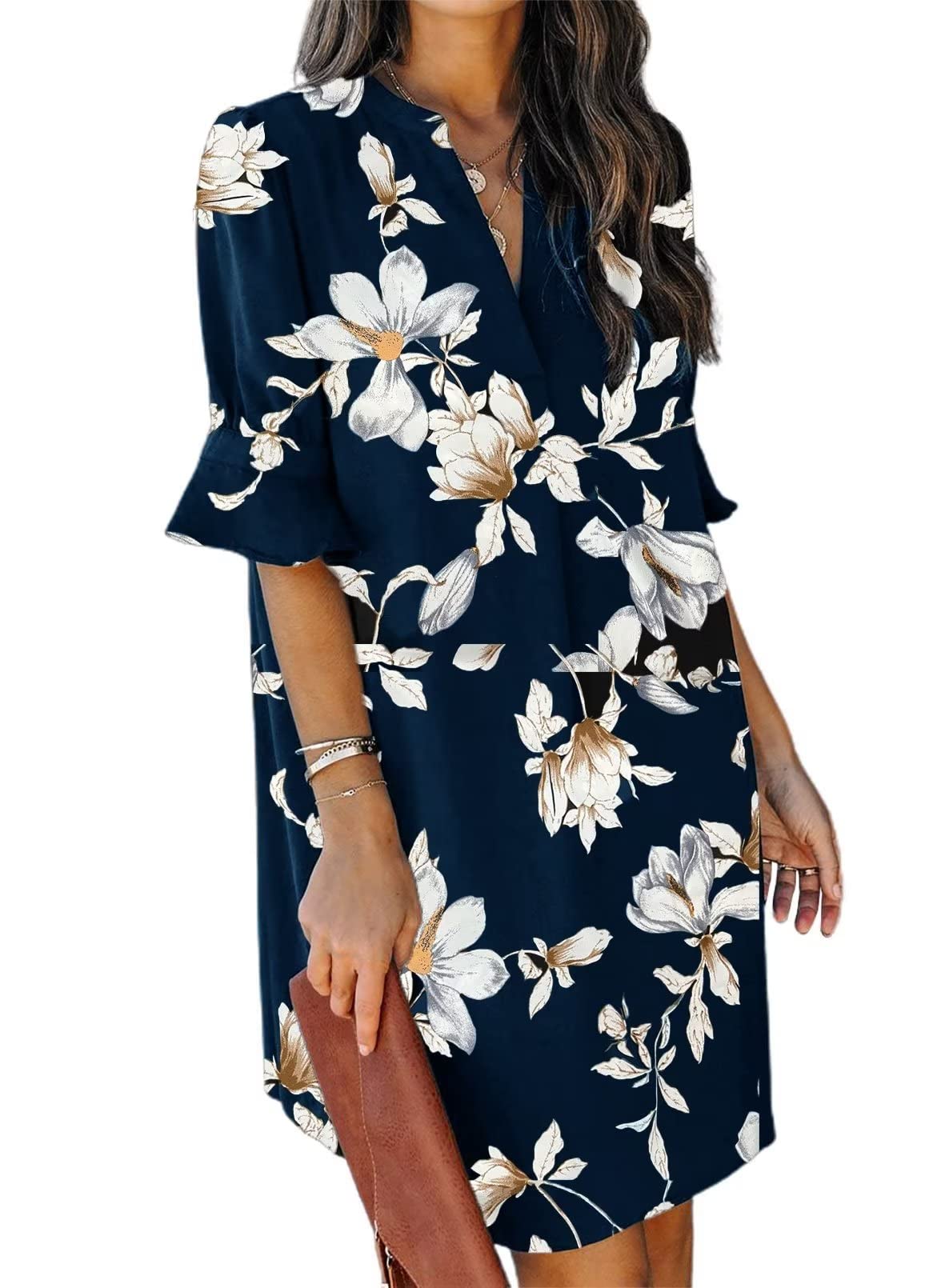 ANFTFH Zomerjurk voor dames, mouwloos, casual stijl, lengte tot op de