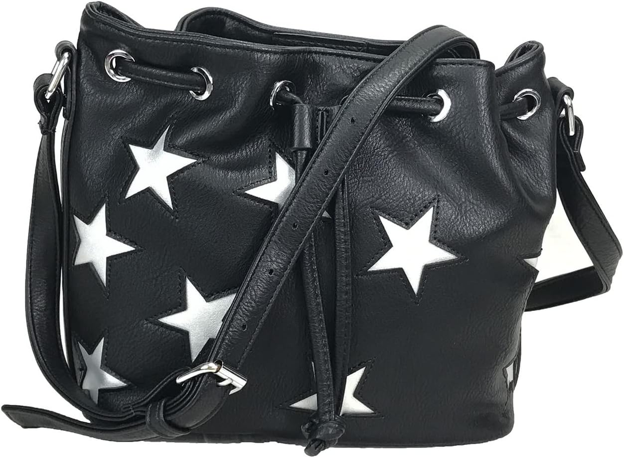 Medium Star Drawstring Bucket Shoulder Bag