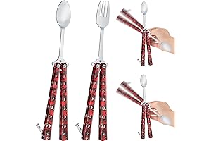 Red Skull Butterfly Fork and Spoon Set