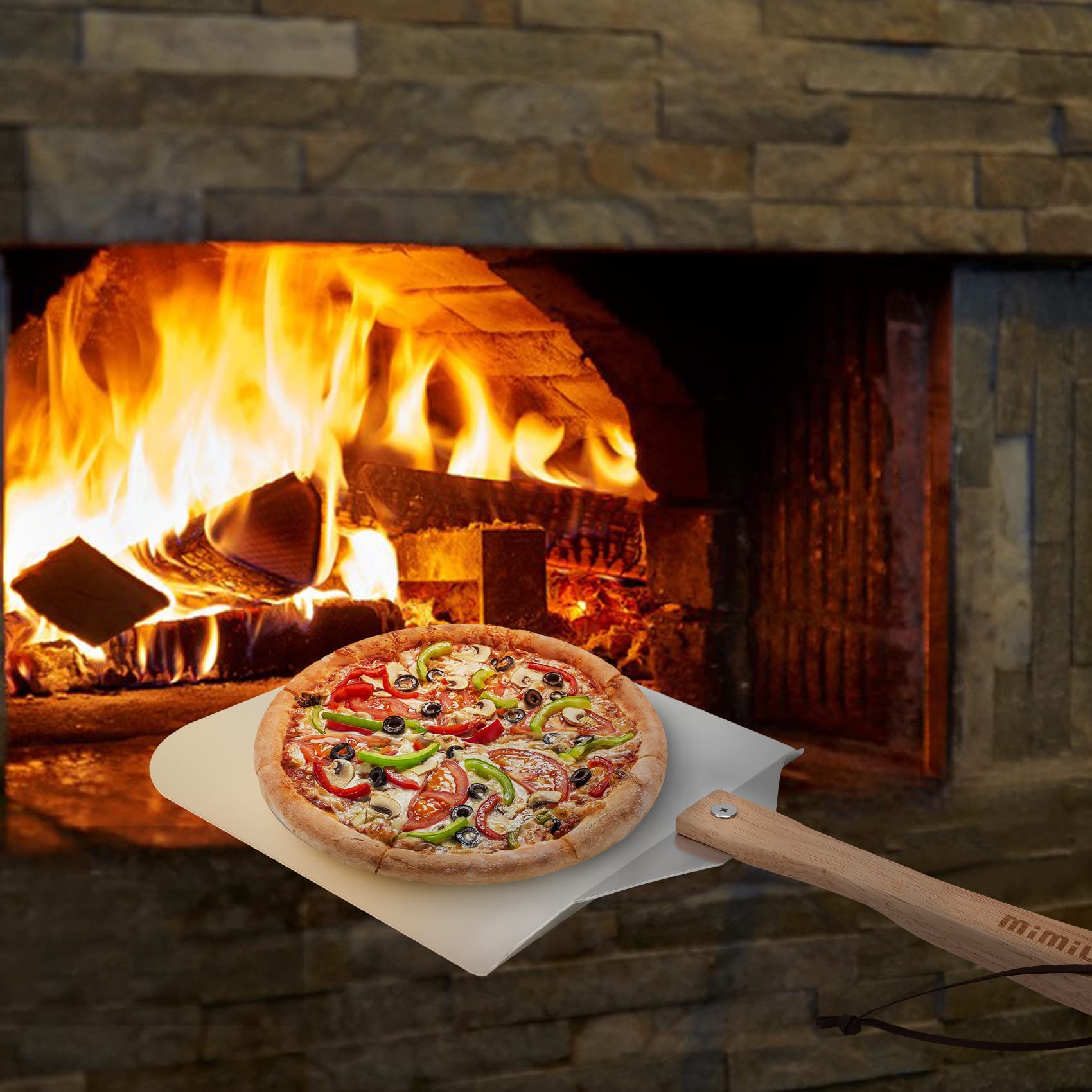 Pala Per Pizza In Alluminio Forata Mimiuo - 30,5x34,5 Cm, Leggera E Pratica Per Forni - Foto 5