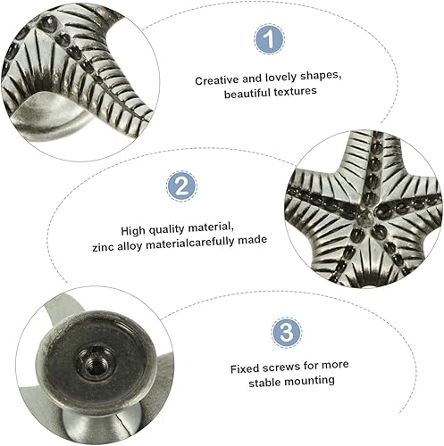 Miniatura 5 de UKCOCO 4 manijas de cocina manillas para gabinetes de cajones, perillas de gabinete asequibles, decoración retro, armario, aparador, cocina, pomos