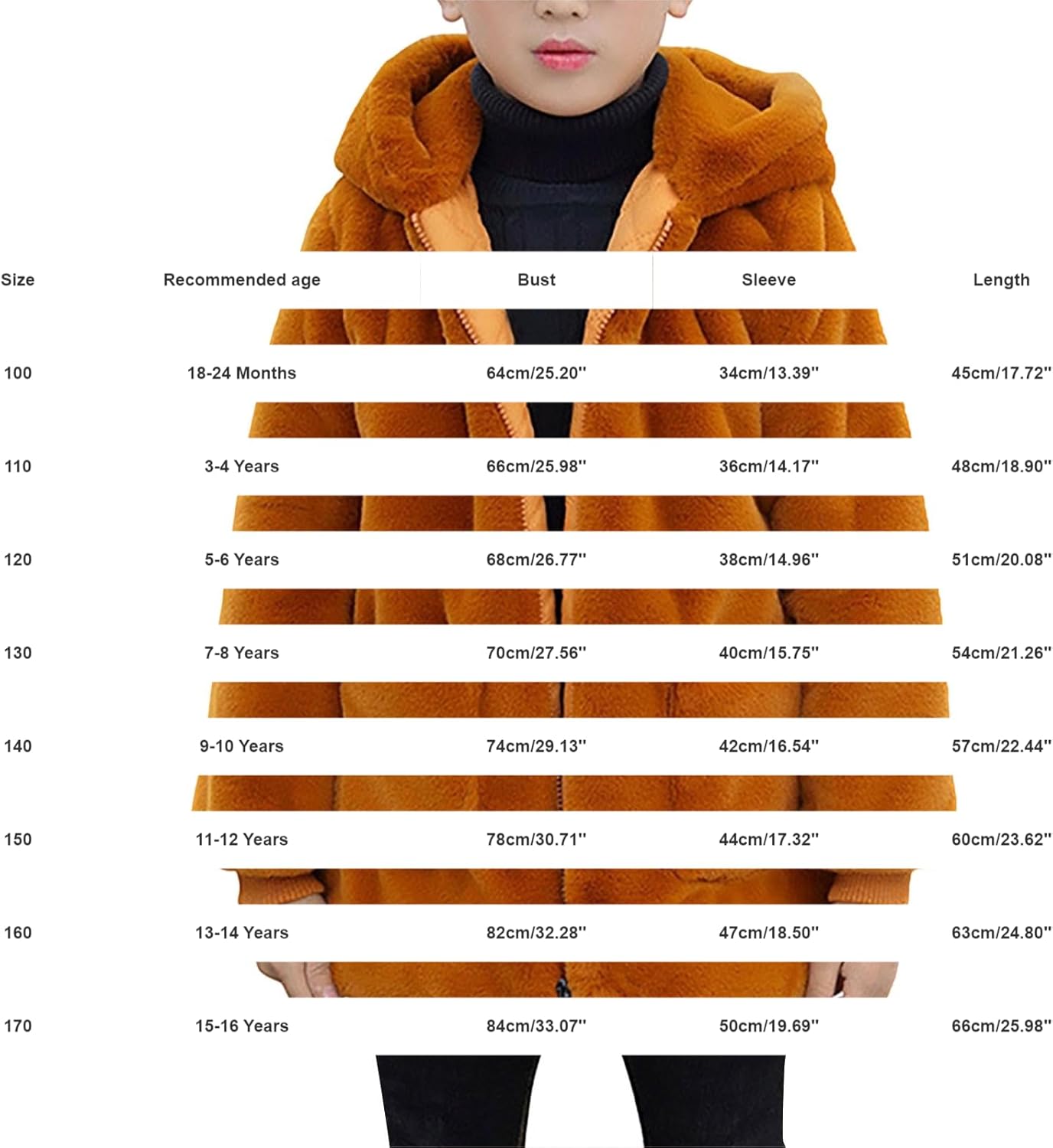 Winter Fleece Coat for Girls Oversized Warm Thicken Zip up Faux Fur Jacket Cozy Soft Long Sleeve Fuzzy Hooded Outwear