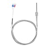 Waterproof RTD PT100 Temperature Sensor - Jaybva Stainless Steel 3 Wire Thermistor Probe for PID Temperature Controller NPT 14 Inch Pipe Thread with Insulation Lead Shield Wire 0~500C