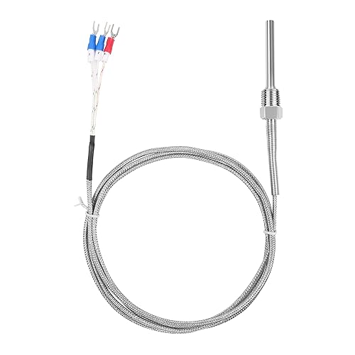 Miniatura 11 de Termopar resistente al agua tipo K – Sonda de sensor de temperatura Jaybva para controlador de temperatura PID de dos cables de acero inoxidable NPT