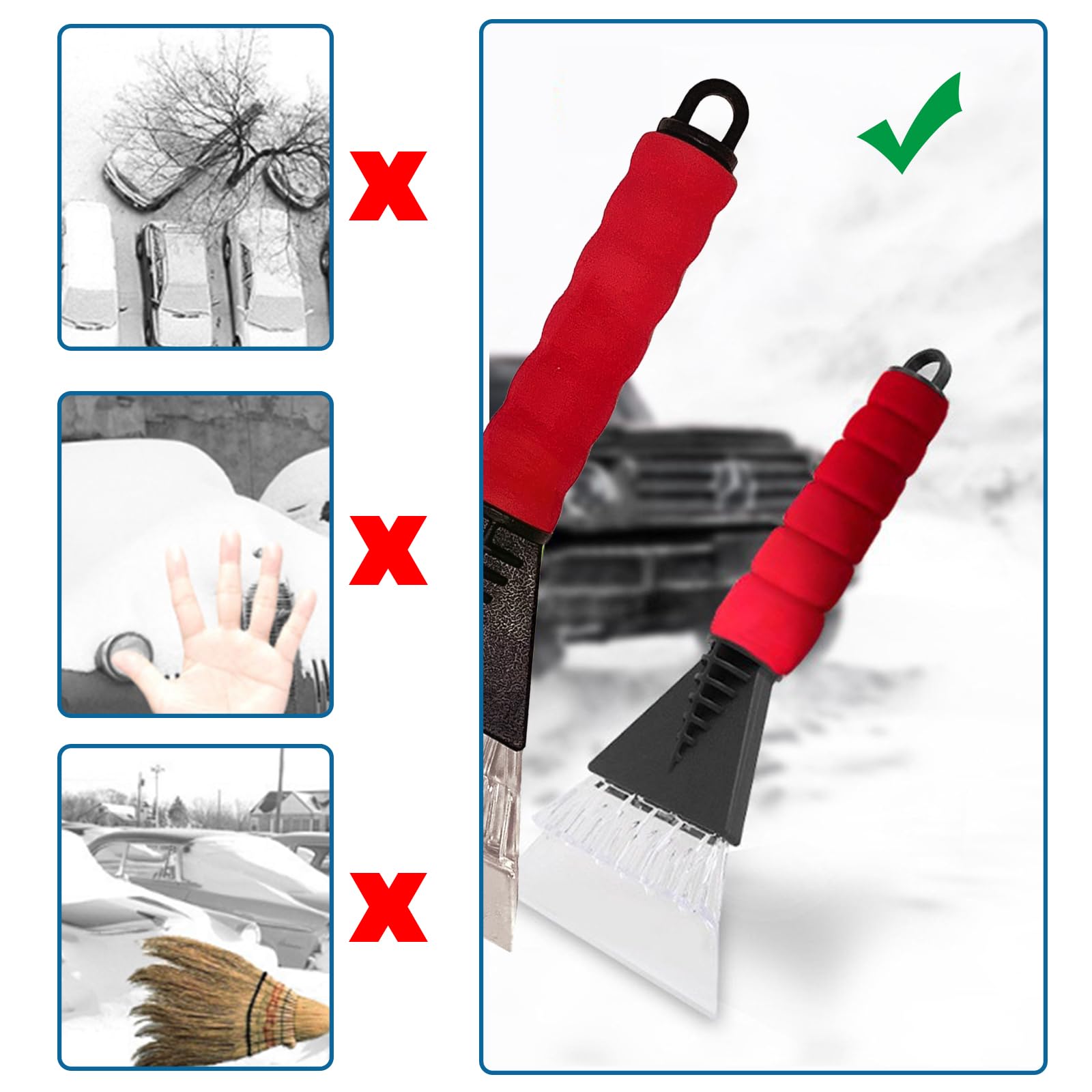 Scraper For Freezer Ice Scraper For Freezer Spring Loaded Ice Scraper 2-Pack Refrigerator ...