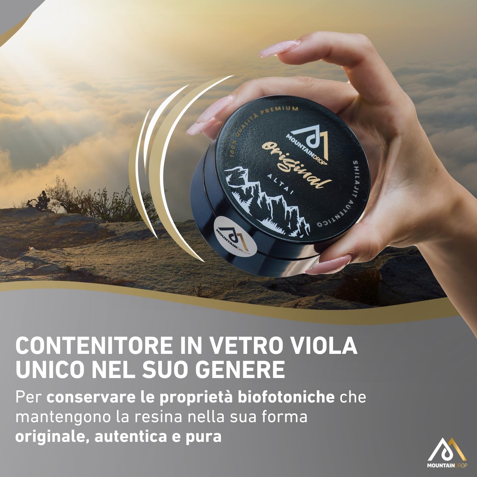 SHILAJIT, 40 g (fornitura 3-5 mesi), resina Shilajit naturale e pura. Raccolta a mano e realizzata a mano in un barattolo di vetro viola protettivo, supplemento ayurveda per il benessere, testato UE