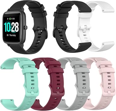 Amazon.com: Paquete de 6 correas de repuesto compatibles con Willful SW021  ID205L/SW025 ID205S, correas de reloj de silicona de liberación rápida para  mujeres y hombres : Electrónica