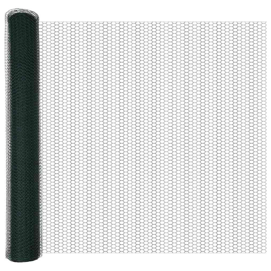 Hexagonzaun Grün aus PVC 1,2 x 50 m, Sichtschutz Zaunelement für Garten und Terrasse, wetterbeständig, blickdicht, als Trennwand und Windschutz für Außenbereich und Vorgarten
