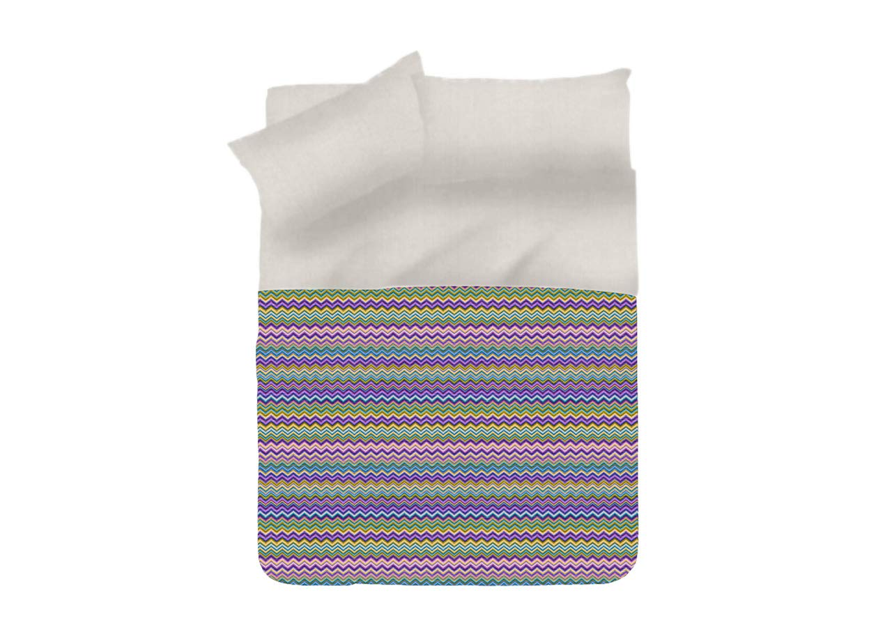 Copriletto 220x280 Cm Cotone Piqué Made In Italy - Fantasia Azteco Beige Per Letto 1 Piazza E Mezza - Foto 2