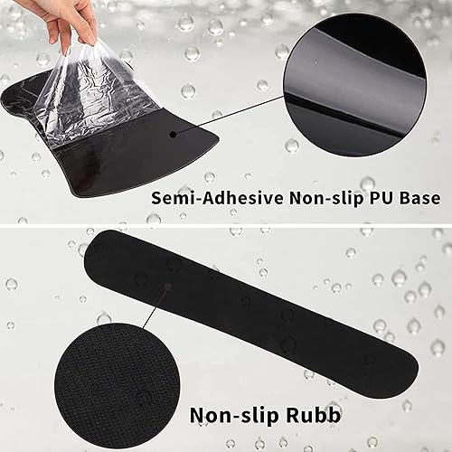 Miniatura 5 de Juego de reposamuñecas para teclado y alfombrilla para mouse con posavasos, base de poliuretano antideslizante, alfombrilla ergonómica para mouse