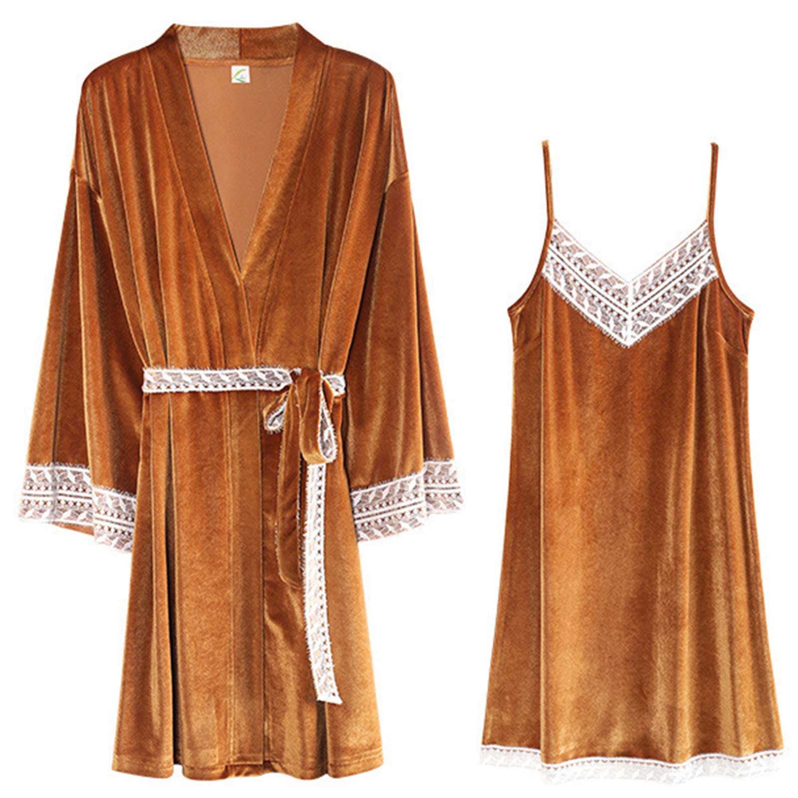 Peignoir et chemise de nuit en velours pour femmes : raffinement en 2XL