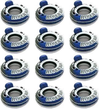 Intex River Run 1 Inflatable Floating Tube Lake and Pool Pack of 12 58825EP