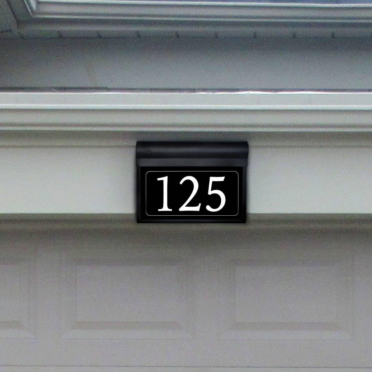 Personalized and Customized Illuminated LED Address Sign, Enlight Style, 14 Inch, Bright Red