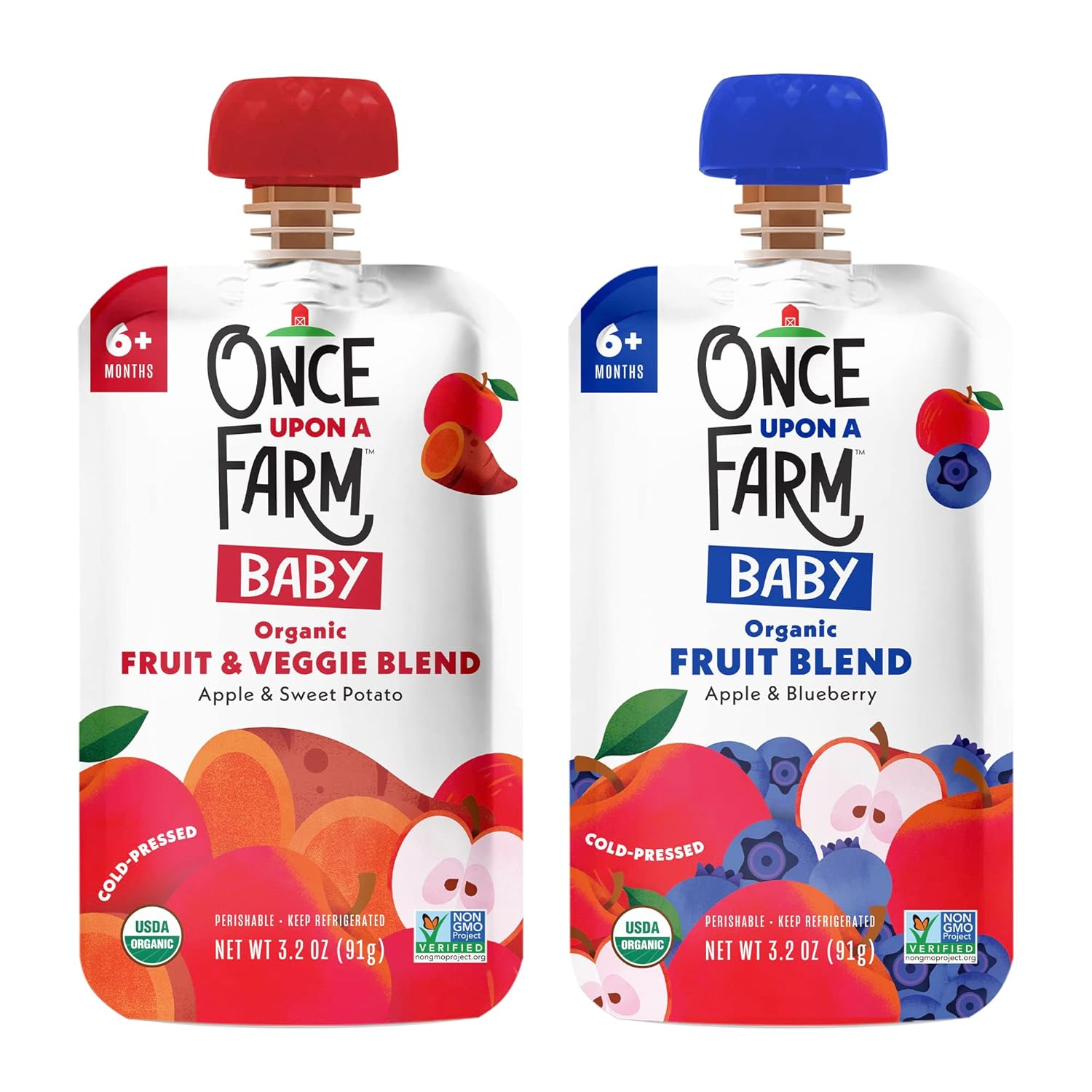 Once Upon a Farm Organic Baby Blends Apple Sweet Potato