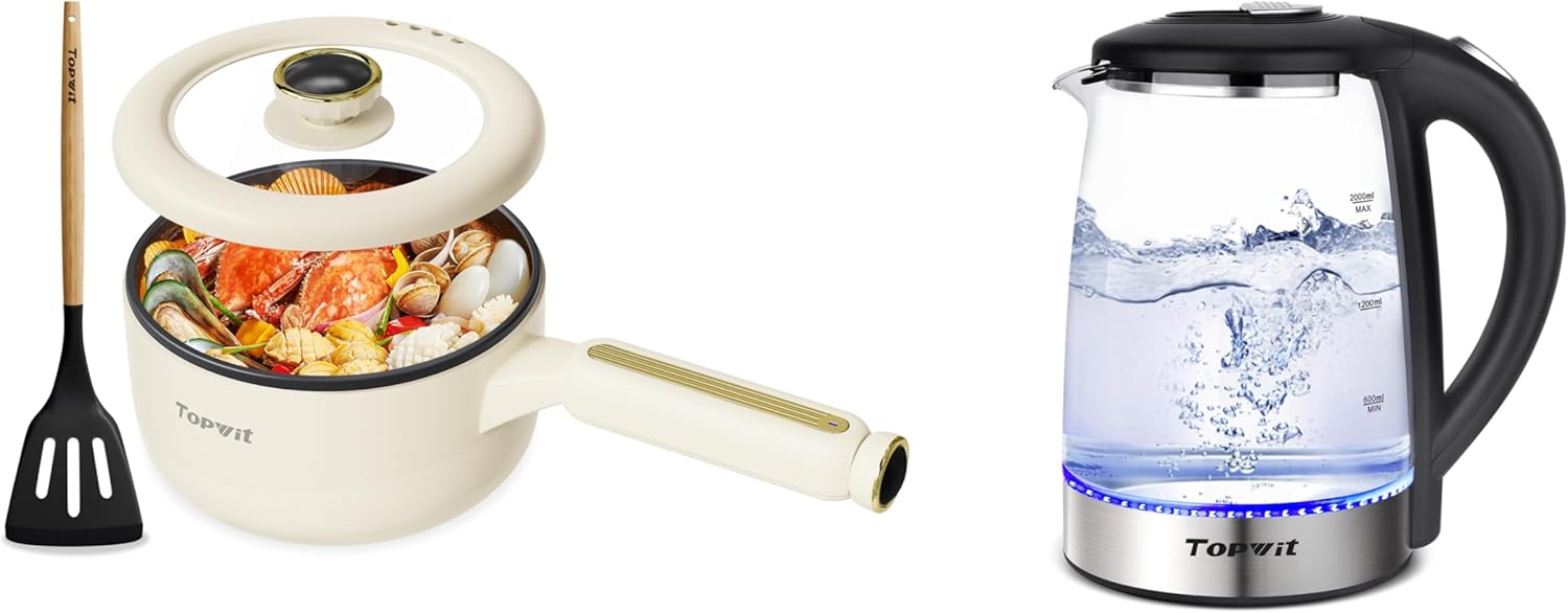Topwit 2.0L Glass Electric Kettle & 2.0L Electric Pot