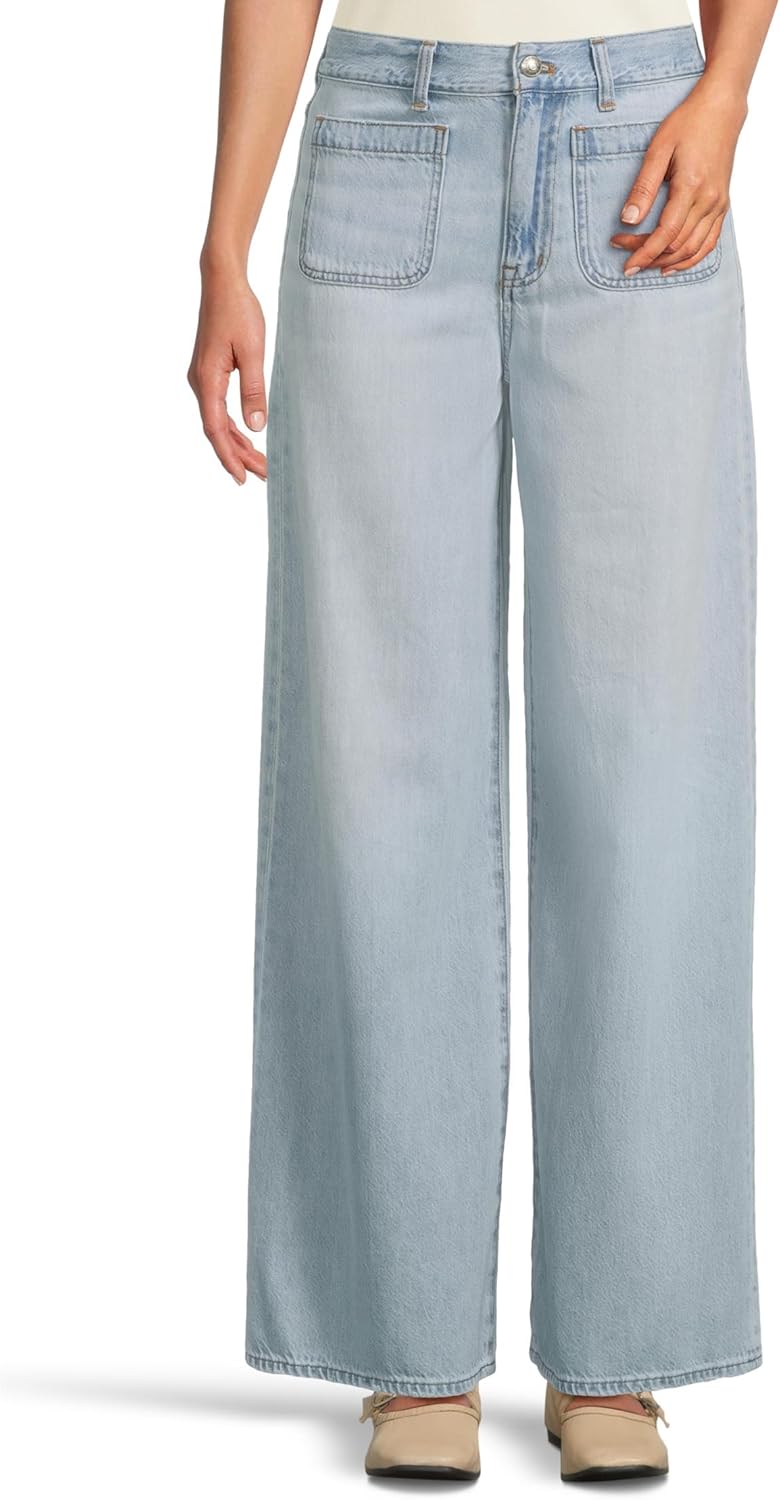 Madewell Women's Patch Pocket Superwide-Leg in Ahern Wash
