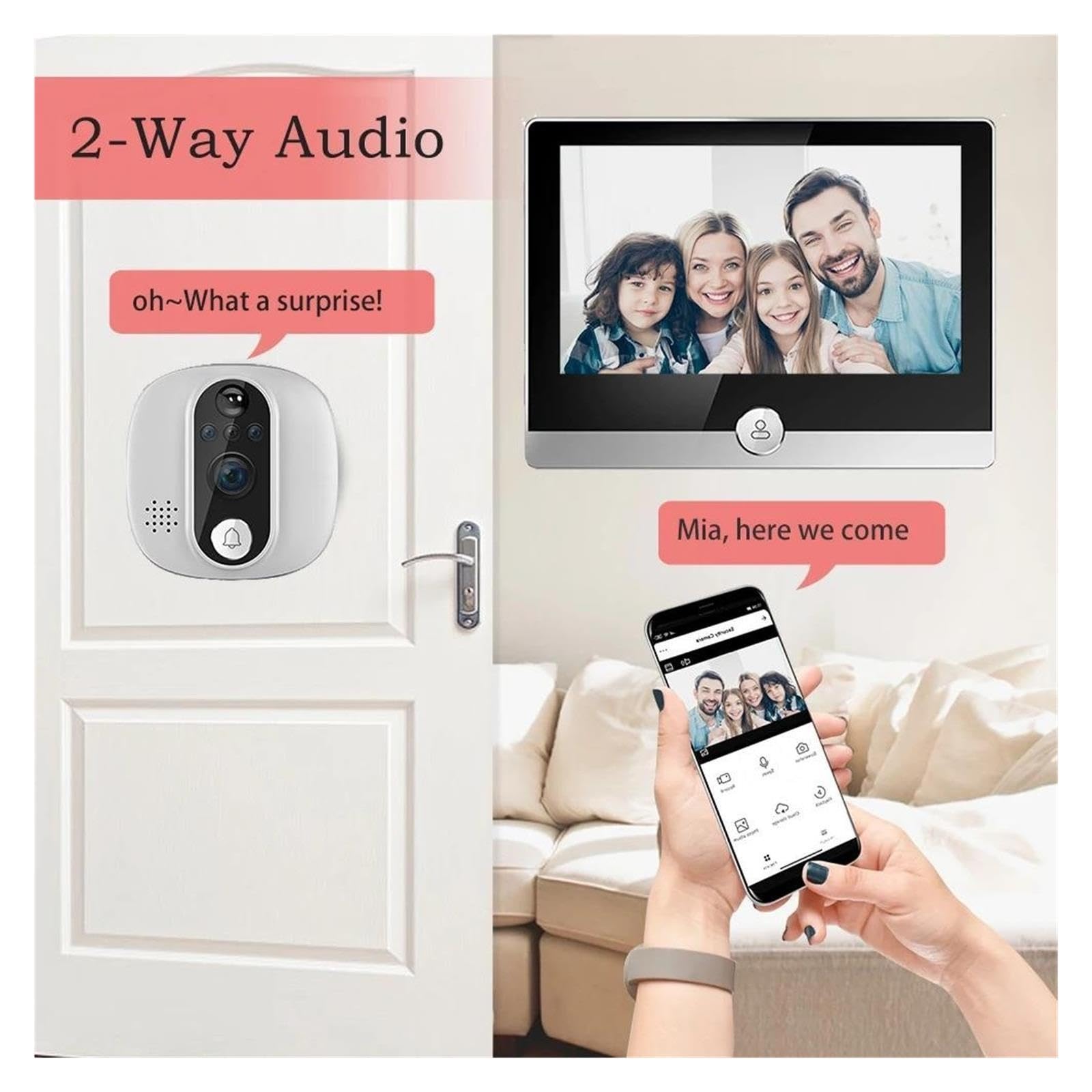 Telecamera digitale WiFi for spioncino da porta da 3 MP