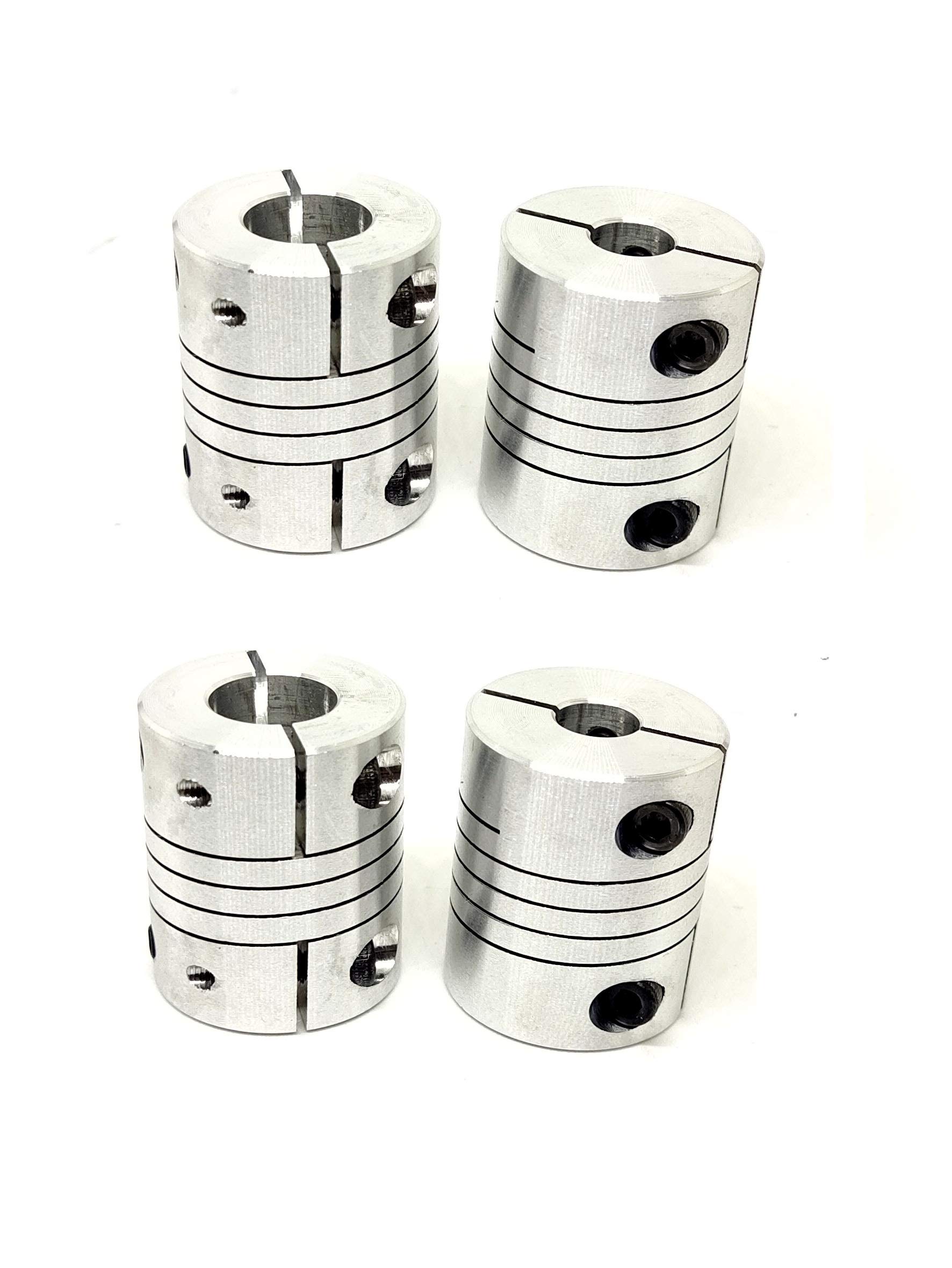 INVENTO 4Pcs 8x12mm Motor Jaw Shaft Coupler Aluminum 8mm 12mm Flexible Coupling for Nema 23 3D Printer Z Axis For RepRap-image-23