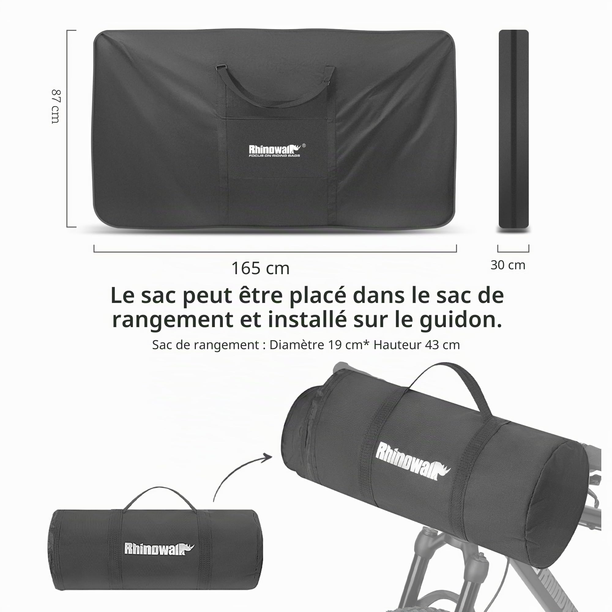 UBORSE Sac de Transport Vélo 29 Pouces Housse de Roue VTT Pliable Sacoche Grand Pliant Porte-Vélo Étanche Pour Cyclisme, Voyage Sac de Voyage Pour Avion VTT/Route/Trotinette Electrique