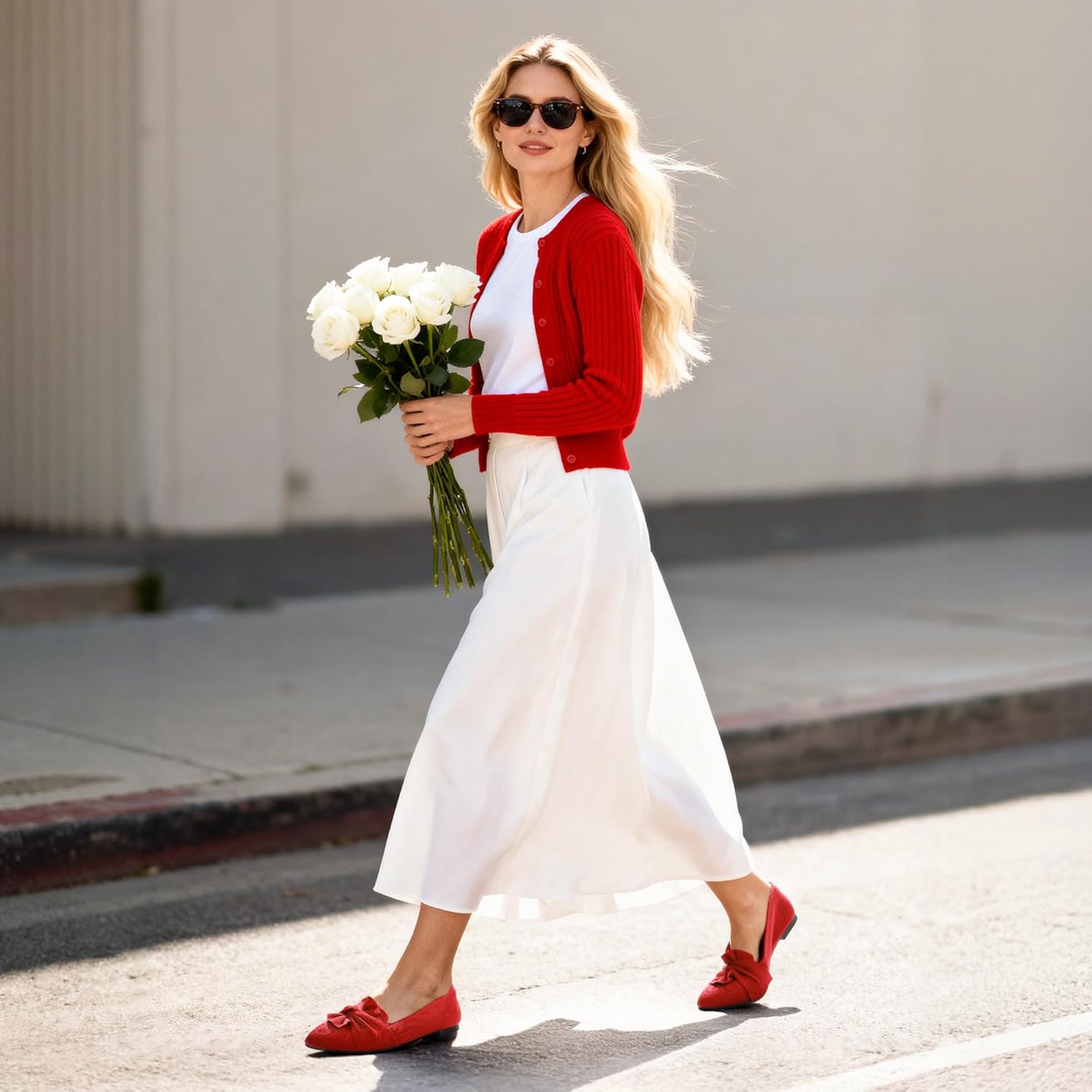 DREAM PAIRS Flats for Women Pointed Toe Foldable Knit Ballet Flats Comfortable Slip-On Dress Shoes Elegant Bow Flats for Work Office Business Casual Travel - Image 2