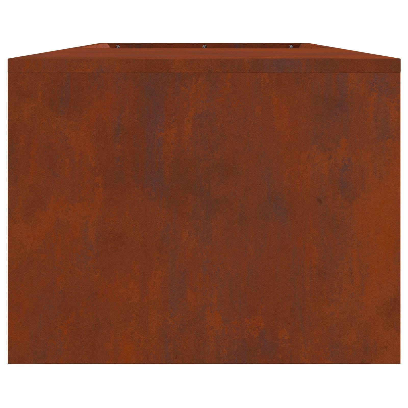 Braise Marrone 160 x 45 x 35 cm Acciaio Braciere Fuoco Multifunzionale Camino Esterno per Giardino, Riscaldamento, Terrazza, Campeggio