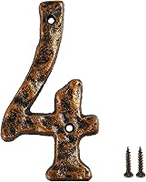 Vista 14 de Número de casa HILAZA 0 para exterior, número de dirección de casa de 5.5 pulgadas de hierro fundido, número de casa de metal