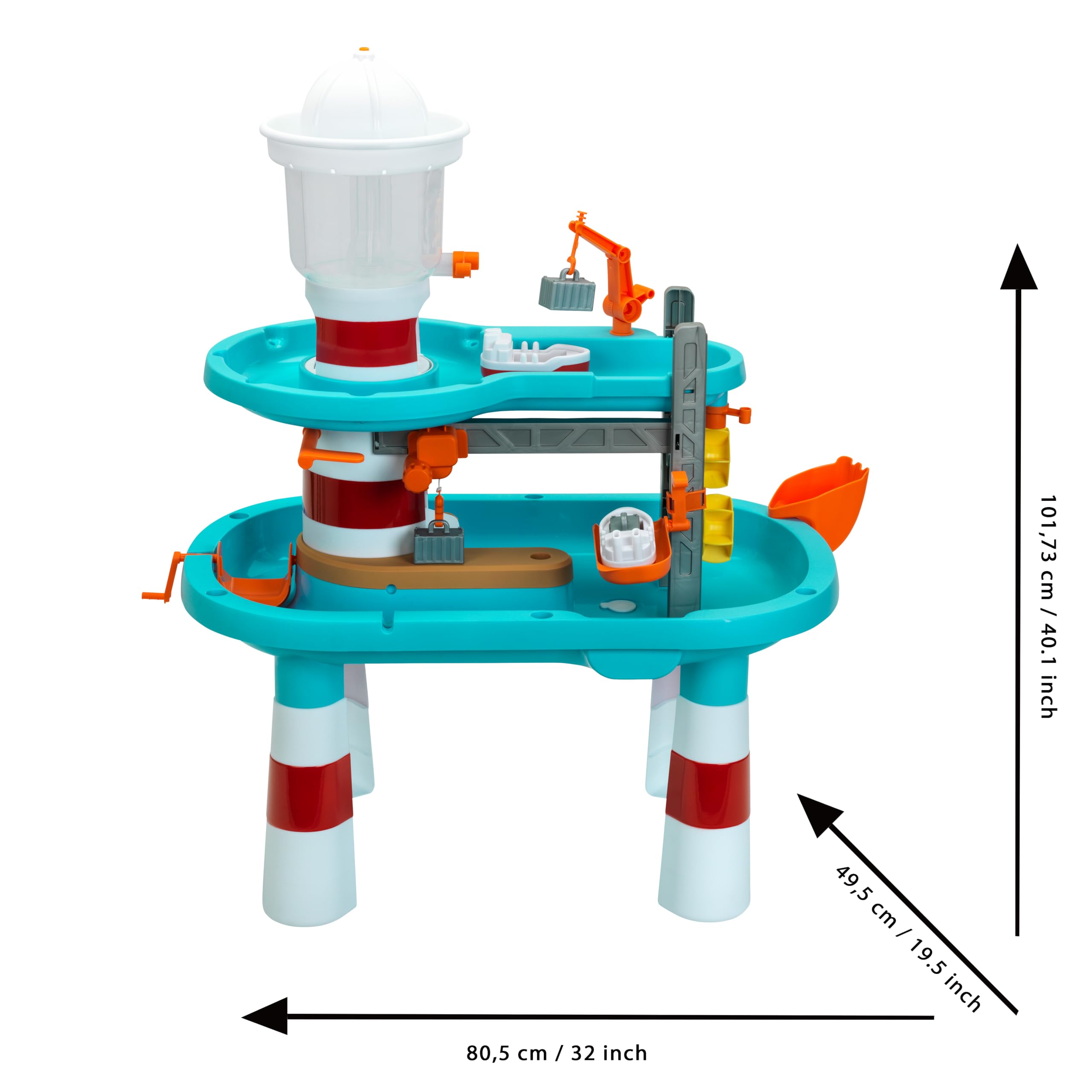 Theo Klein 7715 Aqua Action Lighthouse Wasserspieltisch XXL | Interaktiv & Motorik-Spielzeug | Spielzeug für Kinder ab 3 Jahren