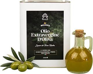 RACILIA Bio-Olivenöl extra vergine – Kaltgepresstes natives Olivenöl extra, 100% italienisch - 3 Liter