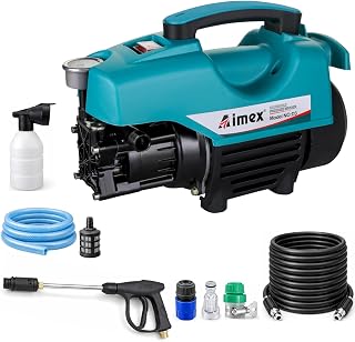 Aimex D3 1800W High Pressure Washer 120 Bar, 10L/Min Flow, 8m Hose Pipe, Portable Car Washer Machine, Power Washer for Ca... Price In India