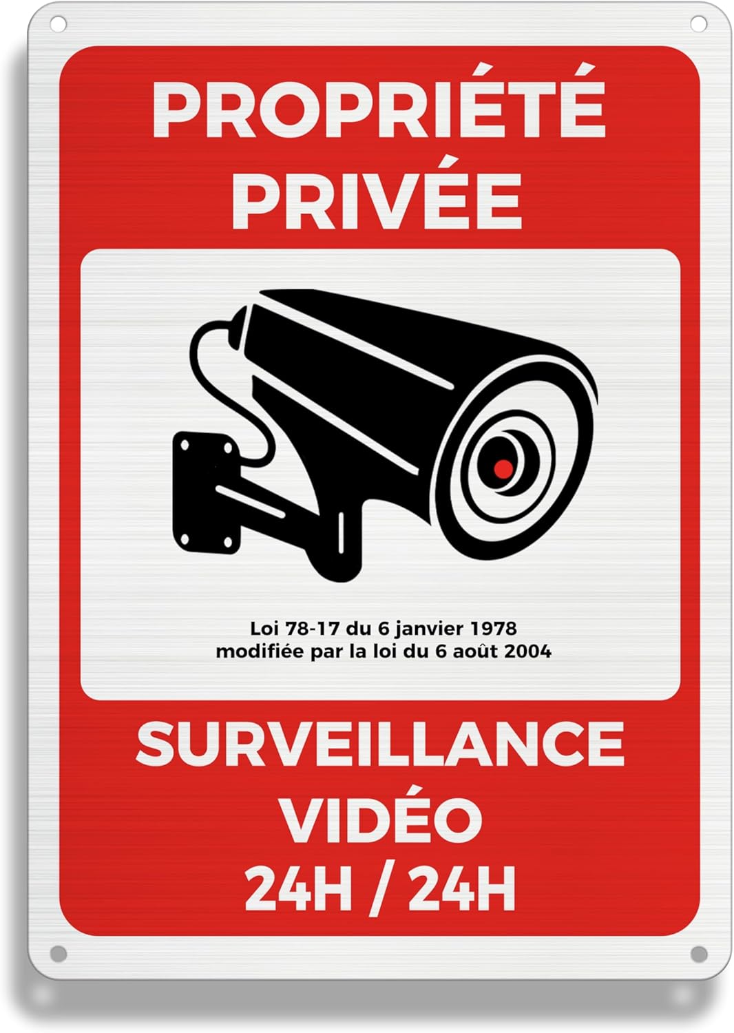 Panneau Propriété Privée Metal Réfléchissant Rond Diamètre 300 mm