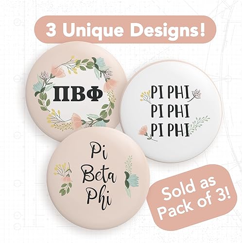 Vista 12 de Desert Cactus Pi Beta Phi Buttons Pin Sorority 3 Pieces of Variety Back Badge 2.25-inch